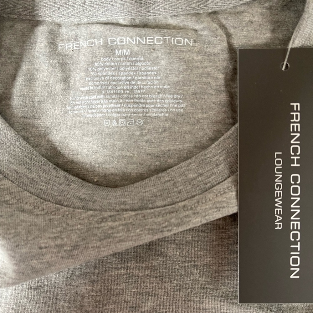 French Connection Heather Gray Logo Tee - Picture 4 of 4